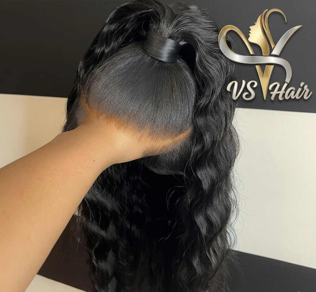 Upgrade 5x5 Water Wave Glueless Wig Invisible Strap 360 HD Full Lace Wigs Human Hair With Drawstrig Deep Curly 13x4 Lace Wigs