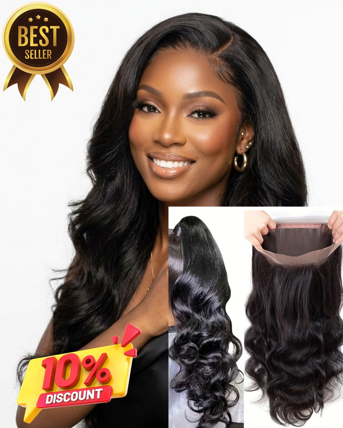 360 Full Lace Body Wave Wig | Invisi Strap | Glueless