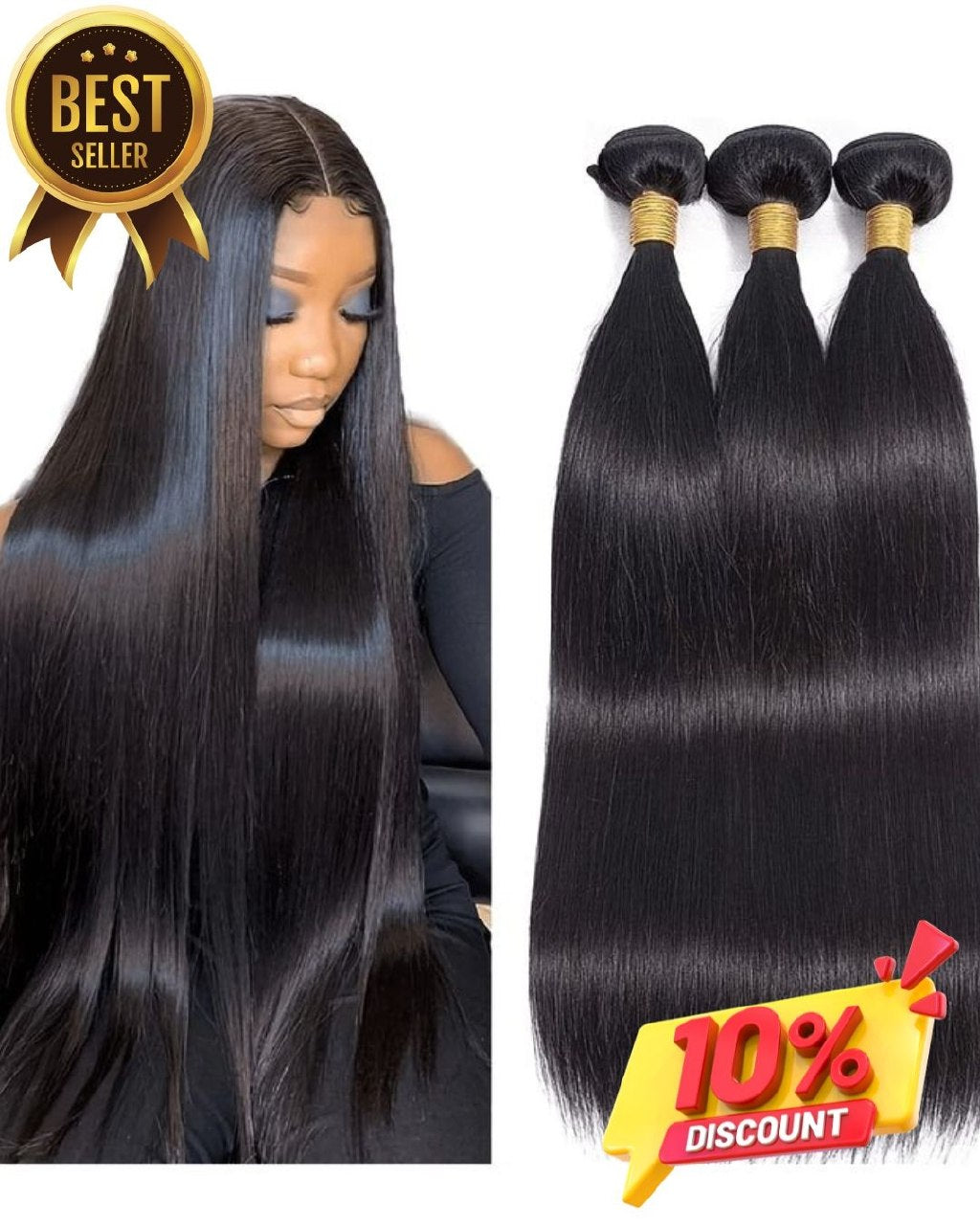 Bone Straight Brazilian Hair Bundles – Remy Human Hair