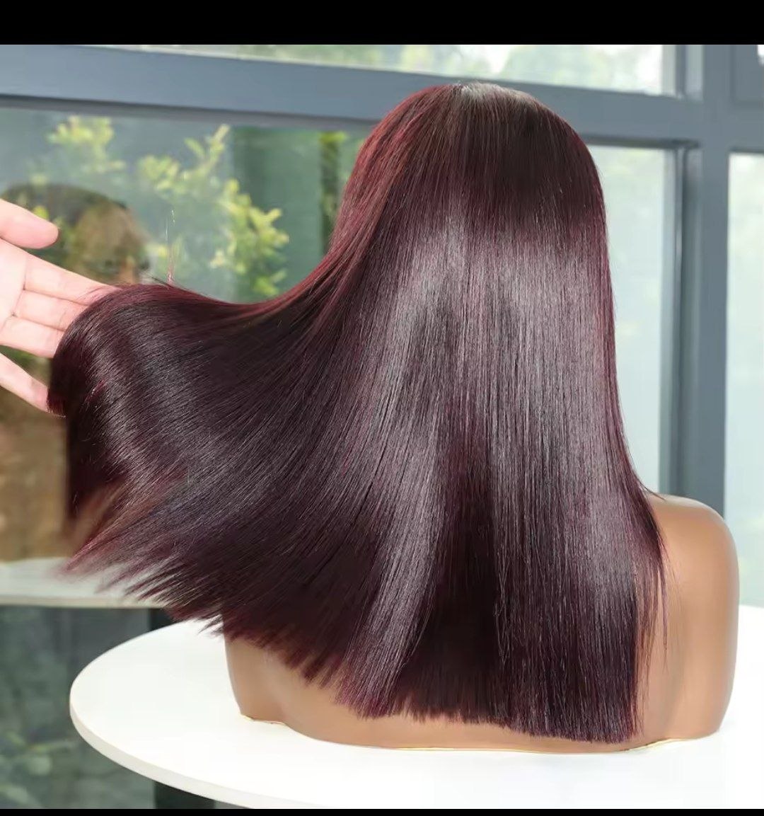 13x6 13x4 Frontal Bob 100%Human Hair Lace Front Wig Dark 99J Burgundy Square Cut Raw Vietnamese Bone Straight 250% Pre Plucked