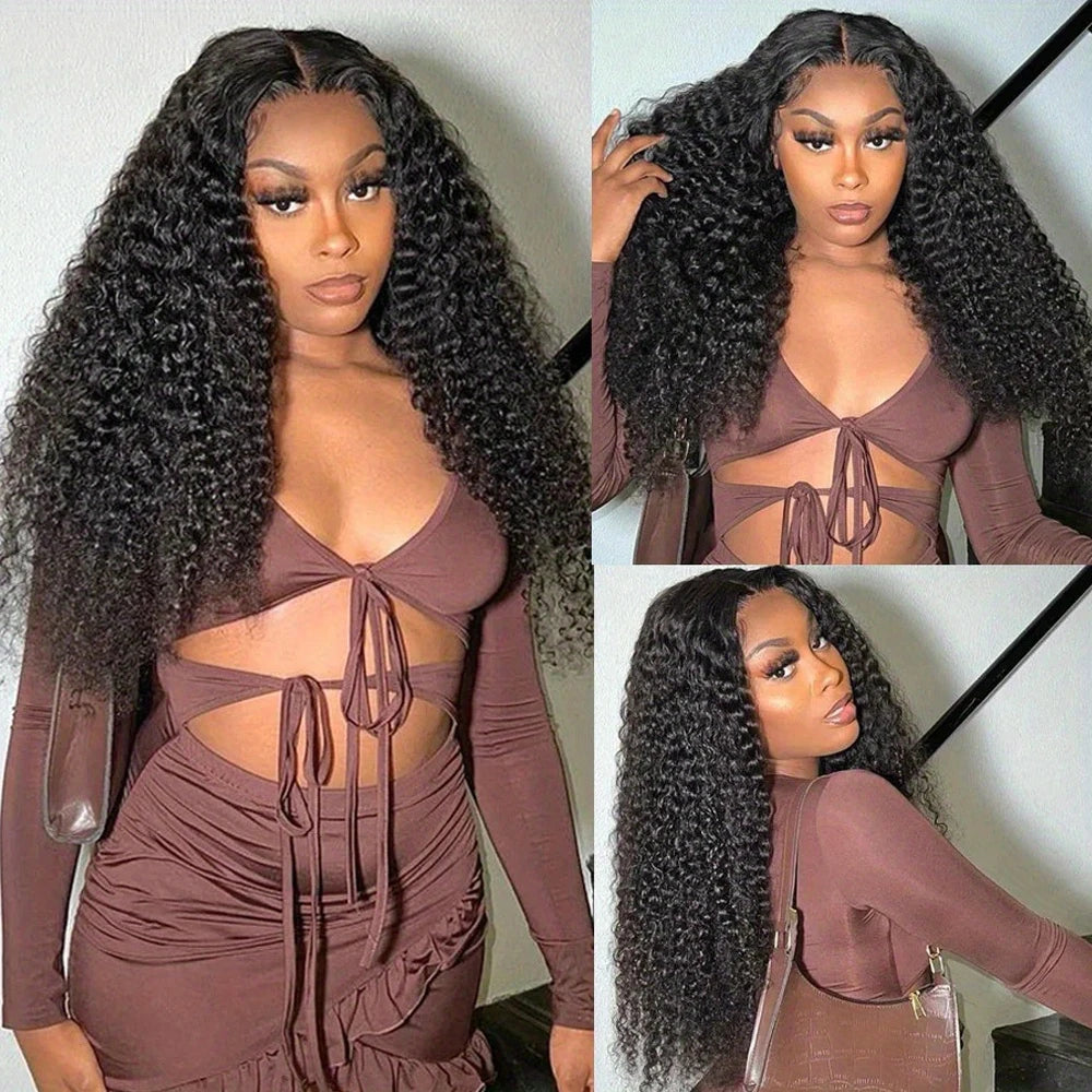 Kinky Curly Wig – 13x4 & 13x6 HD Transparent Lace Front | 250% Density | Pre-Plucked | 18"-40" | Ships from US