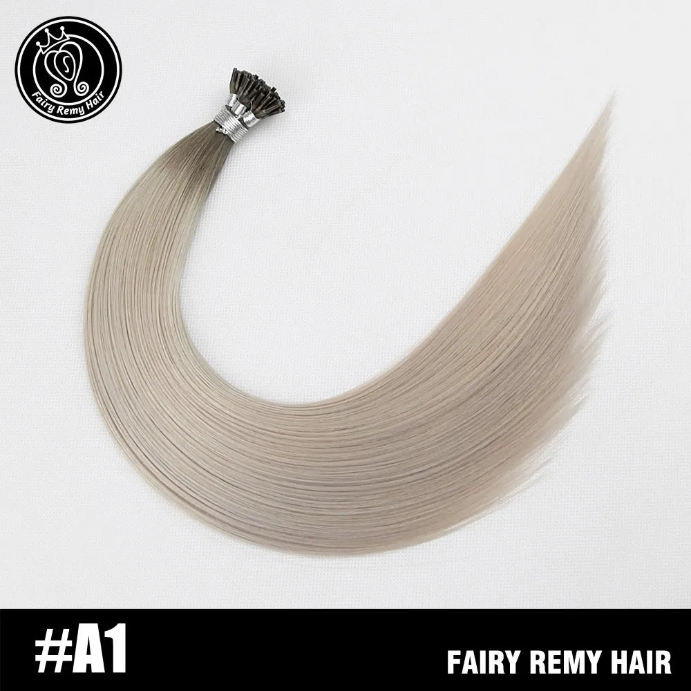 I Tip Keratin Pre bonded Hair Extensions Real Remy Russian Human Hair On The Capsule Fusion Hair 0.8g/s 16 - 22 inch 40g/pack