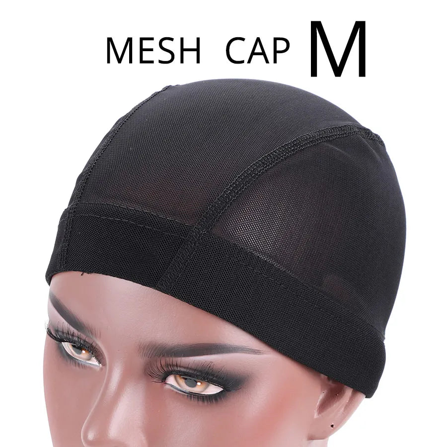Spandex Dome & Mesh Wig Cap for Wig Making – Stretchy Nylon Cap | S, M, L | Dome & Mesh Styles