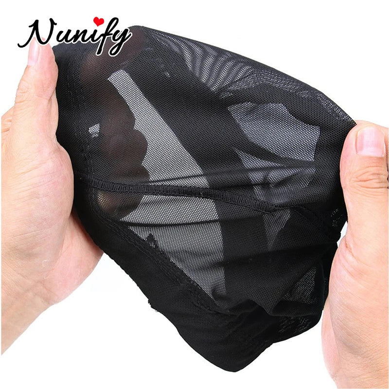 Spandex Dome & Mesh Wig Cap for Wig Making – Stretchy Nylon Cap | S, M, L | Dome & Mesh Styles
