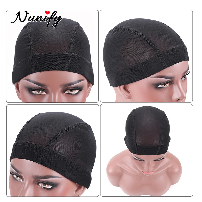 Spandex Dome & Mesh Wig Cap for Wig Making – Stretchy Nylon Cap | S, M, L | Dome & Mesh Styles