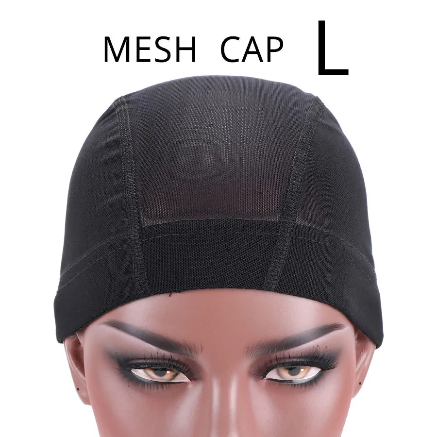 Spandex Dome & Mesh Wig Cap for Wig Making – Stretchy Nylon Cap | S, M, L | Dome & Mesh Styles