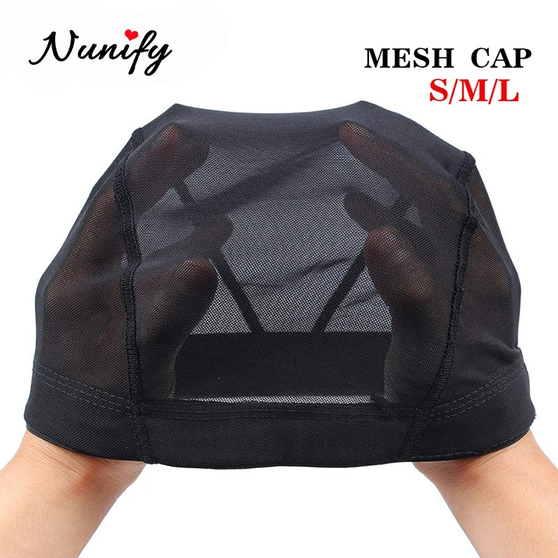 Spandex Dome & Mesh Wig Cap for Wig Making – Stretchy Nylon Cap | S, M, L | Dome & Mesh Styles