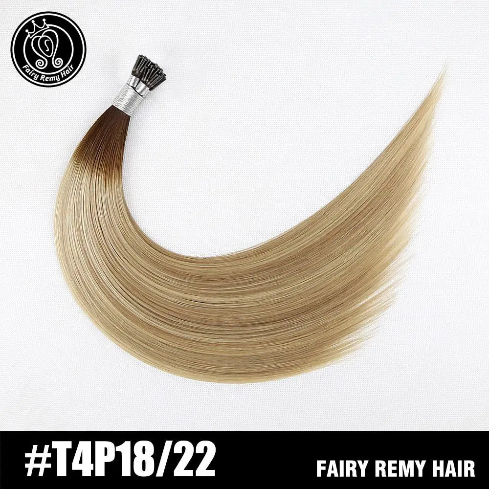 I Tip Keratin Pre bonded Hair Extensions Real Remy Russian Human Hair On The Capsule Fusion Hair 0.8g/s 16 - 22 inch 40g/pack