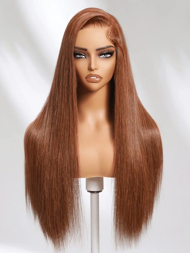 Chocolate Brown Straight Lace Wig