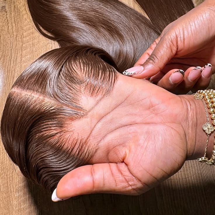 Chocolate Brown Straight Lace Wig