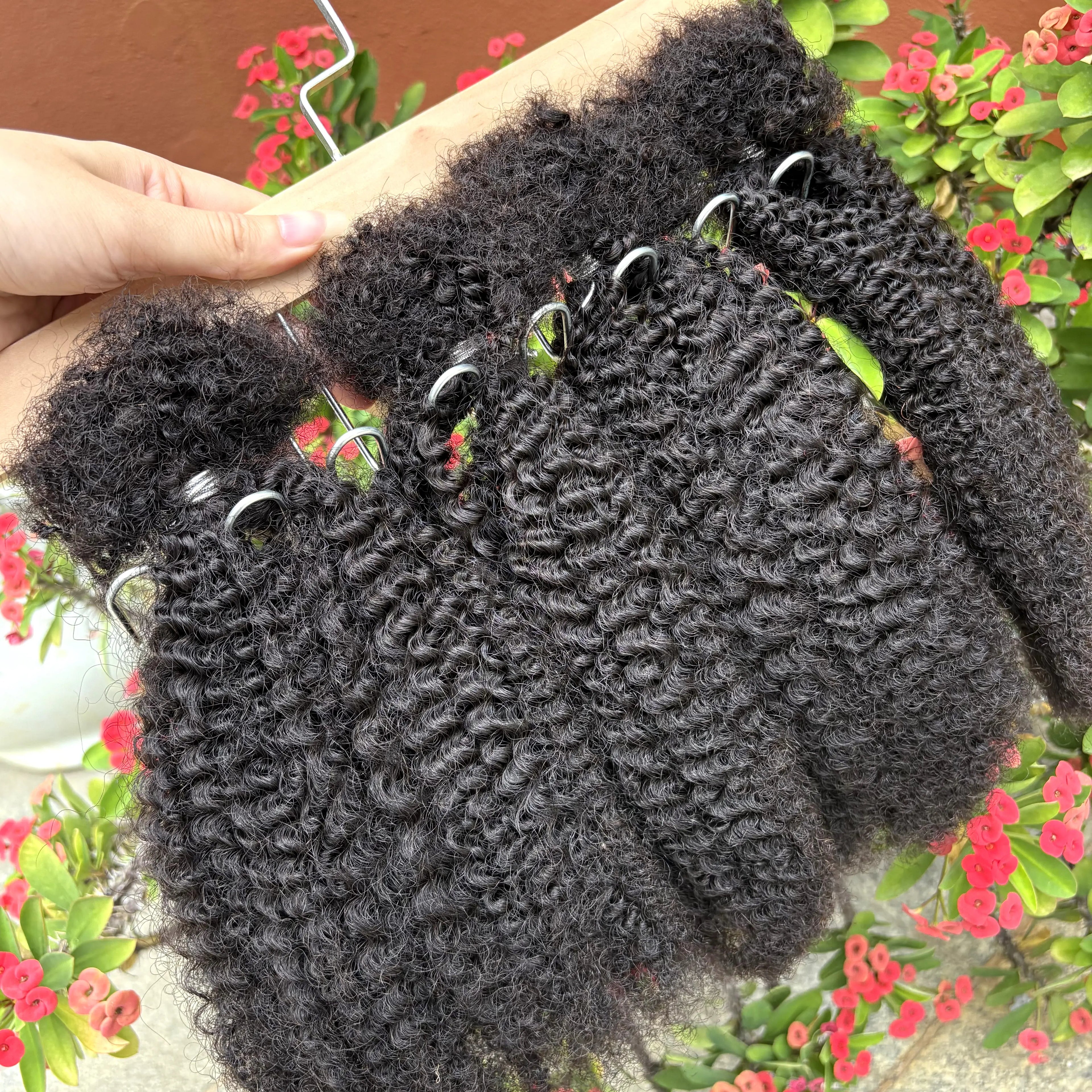 4C Afro Kinky Curly Human Hair Bulk Extensions – No Weft | Micro Locs, Braids & Twists