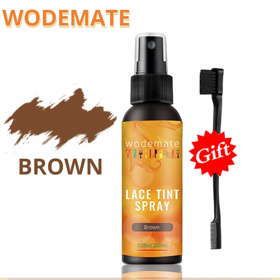 Lace Tint Mousse Waterproof Lace Tint Spray For Lace Wig Light Brown Hair Dye Quick Dry  Wig Grids Concealer No Residue