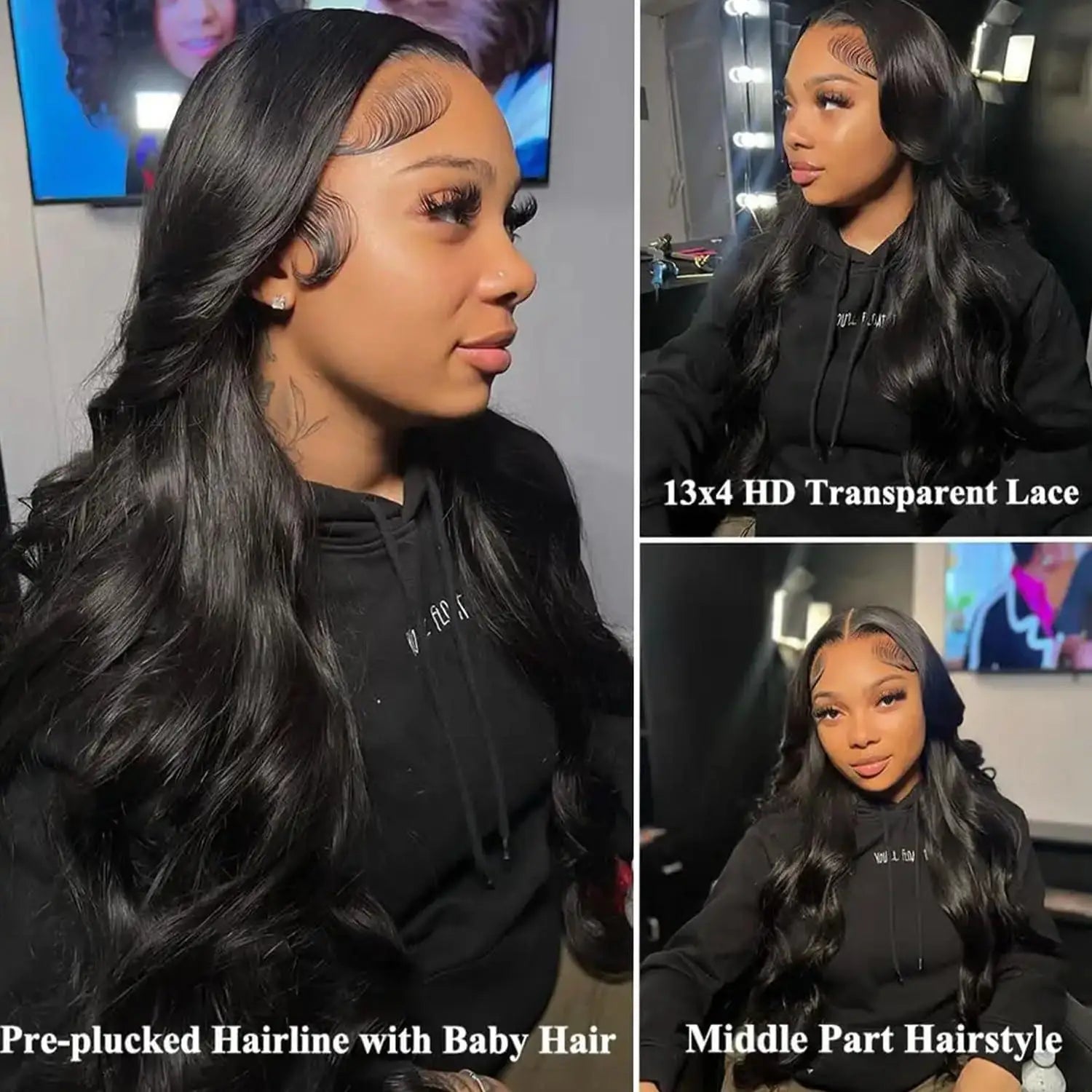 Body Wave HD Lace Front Wig | 13x6 & 13x4 | 180% Density | Pre-Plucked | 100% Brazilian Remy Hair | 16"-34" | VS HAIR