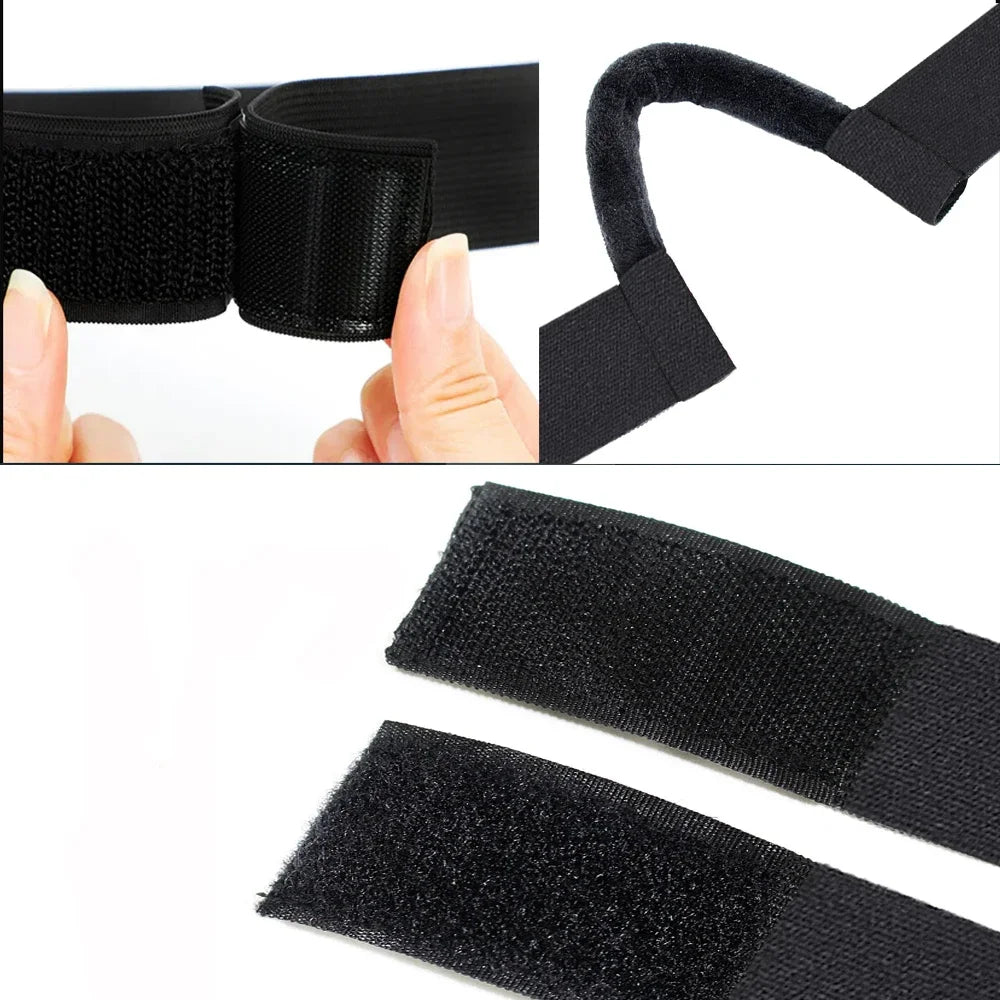 Lace Melt Wig Band with Ear Hanger – Adjustable Edge Wrap for Wig Installation | Black & Pink | 1 & 3 Pcs