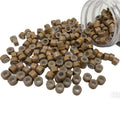 Micro Ring Beads for Hair Extensions – 5mm Silicone-Lined Aluminum Links | 1000 Pcs | Black, Brown, Beige