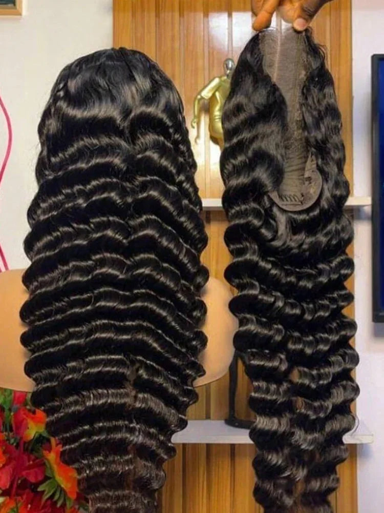 HD Deep Wave Lace Front Wig – 250% Density | 13x4 & 13x6 | Brazilian Remy Human Hair | 16–40 Inches