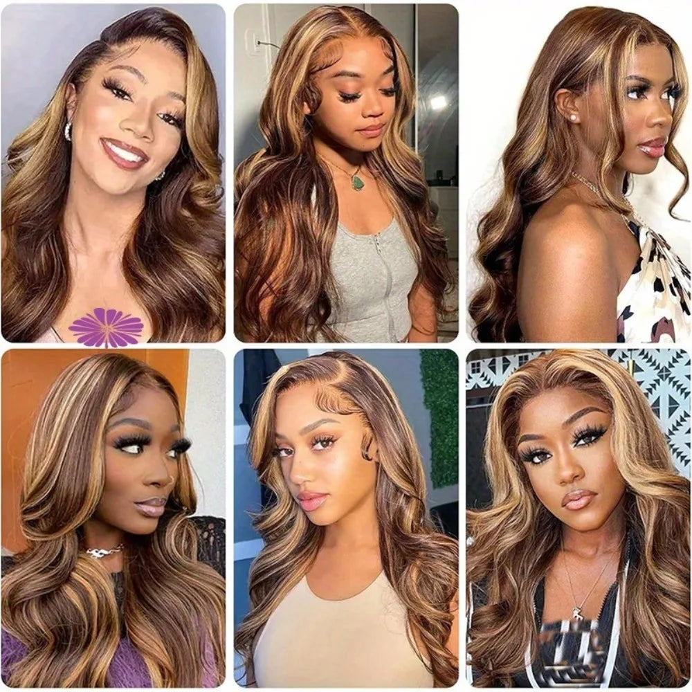 4/27 Highlight Honey Blonde Body Wave Wig – 13x4 & 5x5 HD Lace | 200% & 250% Density | Glueless | 18"-34" | Ships from US