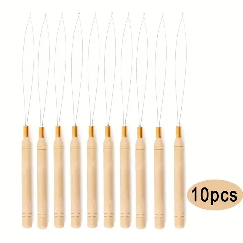Micro Ring Loop Tool Set – Loop Threader & Pulling Needle for Hair Extensions | 2, 5, 6, 10, 12, 15 & 20 Pcs