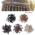 100Pcs Micro Rings Tubes Micro Rings Links Beads For Tip Hair Extension Tools Black Brown Microchip Reforzado Para Extensiones