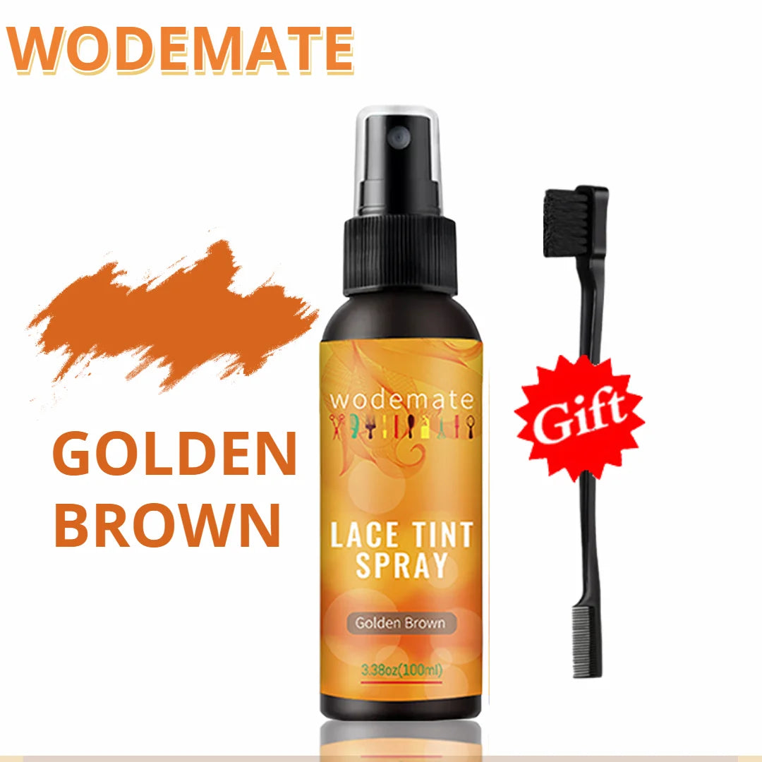 Lace Tint Mousse Waterproof Lace Tint Spray For Lace Wig Light Brown Hair Dye Quick Dry  Wig Grids Concealer No Residue
