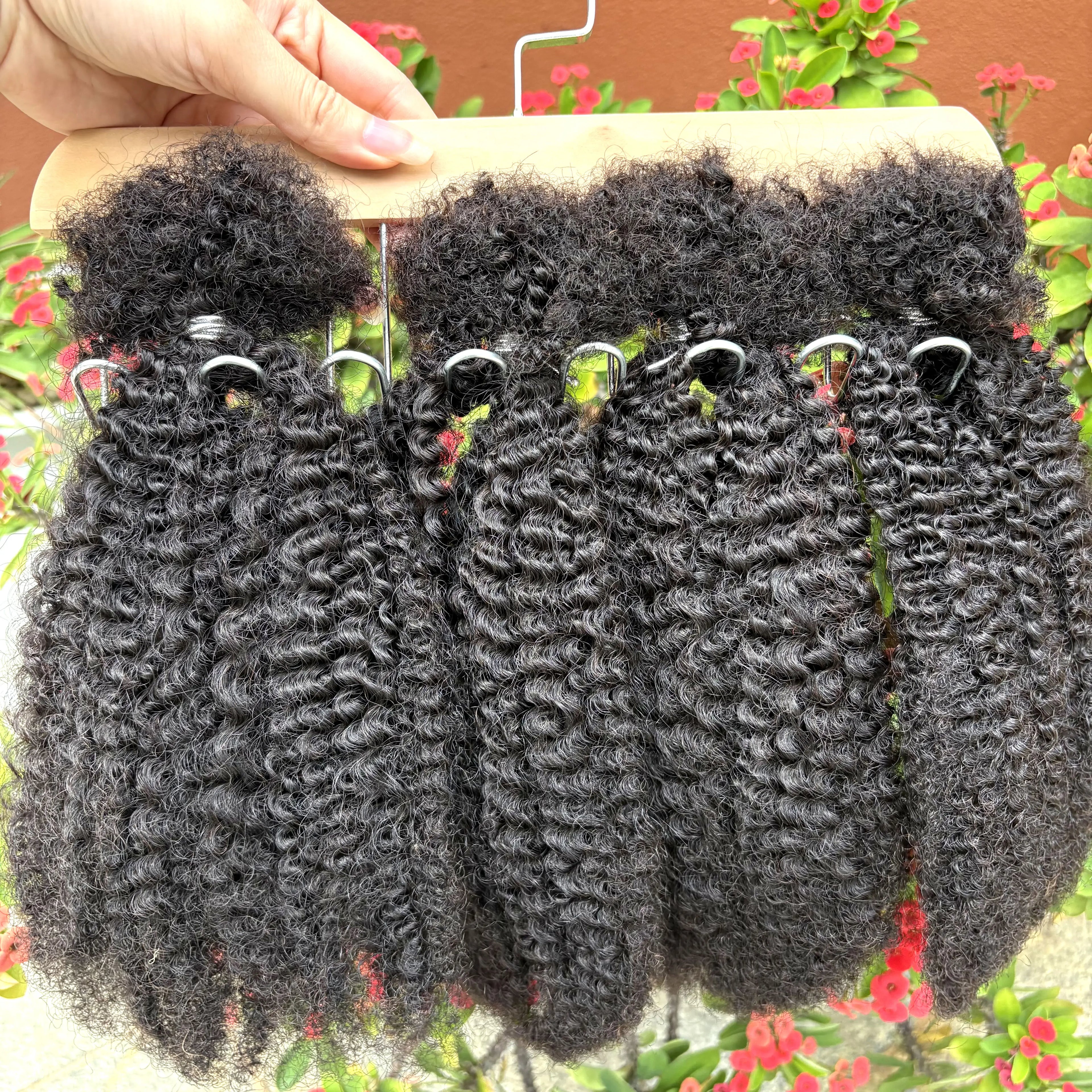4C Afro Kinky Curly Human Hair Bulk Extensions – No Weft | Micro Locs, Braids & Twists