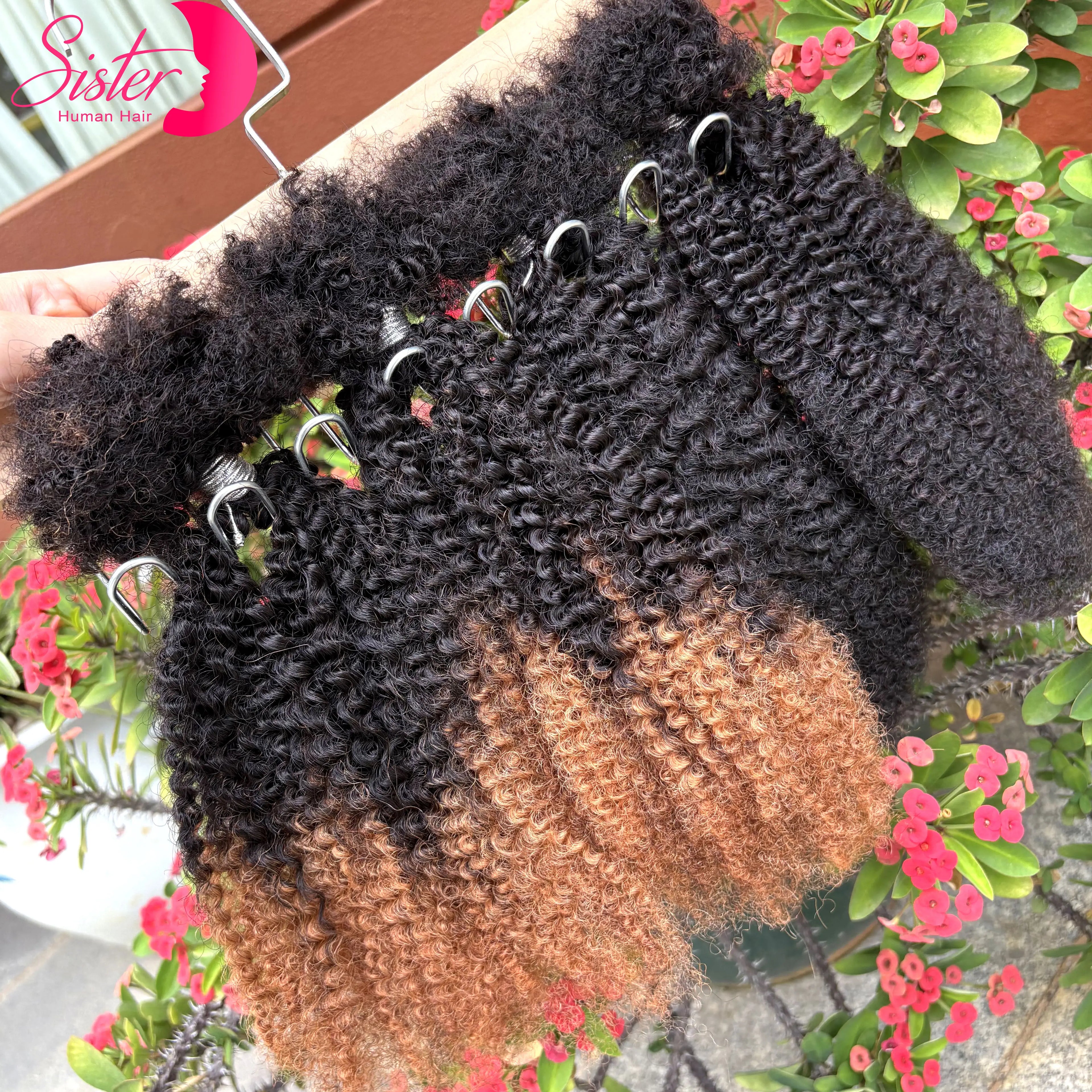 4C Afro Kinky Curly Human Hair Bulk Extensions – No Weft | Micro Locs, Braids & Twists