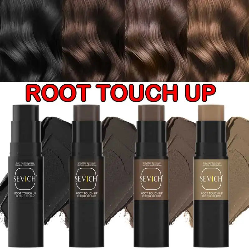 Hair Touch-Up Pen with Built-In Brush – Waterproof Root & Gray Coverage | Temporary Hair Color Stick | Black, Brown & Light Brown