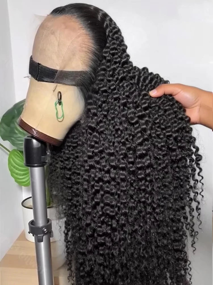 40 46 Inch Deep Wave Lace Frontal Wig 13x4 13x6 Hd Curly Human Hair Lace Front Wigs For Women Water Wave Lace Wigs 300 Density