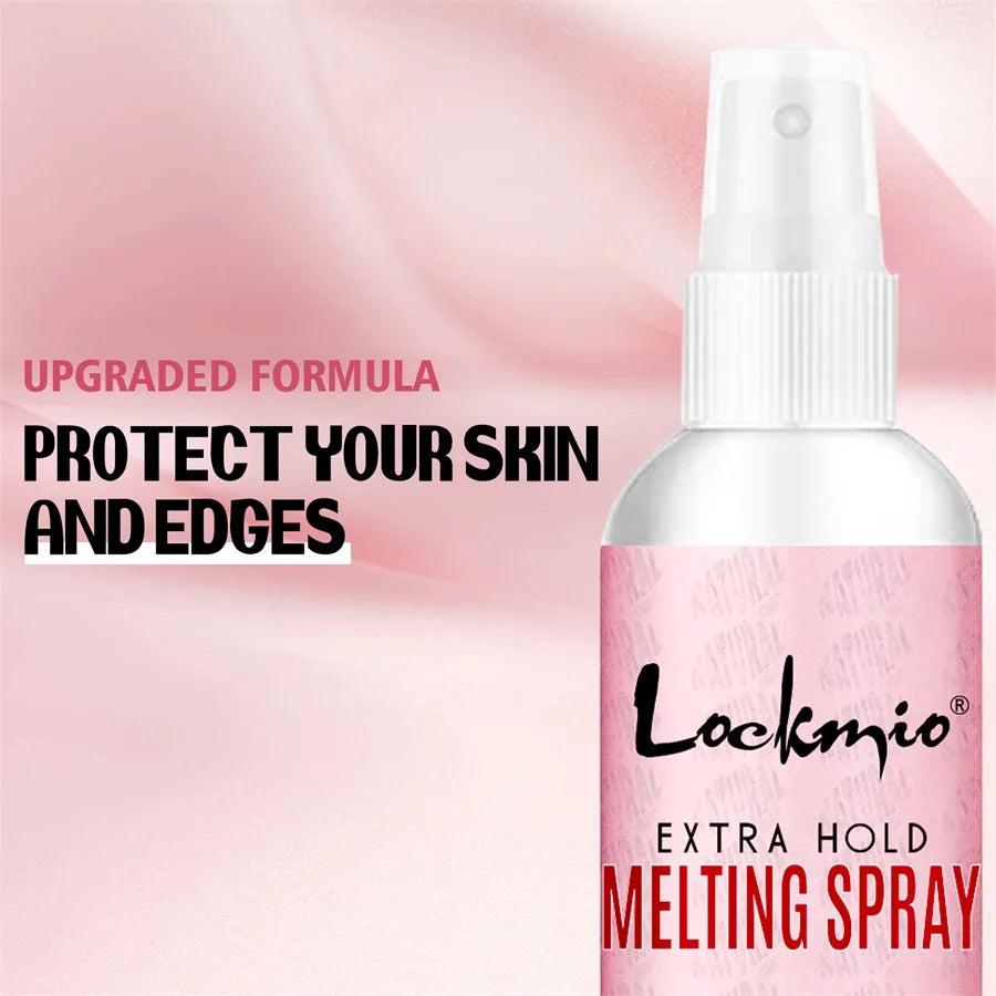 LOCKMIO Lace Wig Melting Spray Wigs Front Adhesive Invisible Fast Dry Toupee Grid Glue for Wigs Installation Styling Tools Kit