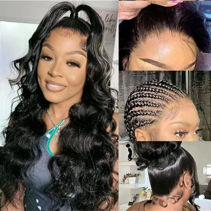 Lafino Wig 360 Full Lace Wig Human Hair Pre Plucked Hd Body Wave 230 Density Lace Wig 360 Lace Frontal Wigs Invisible Drawstring