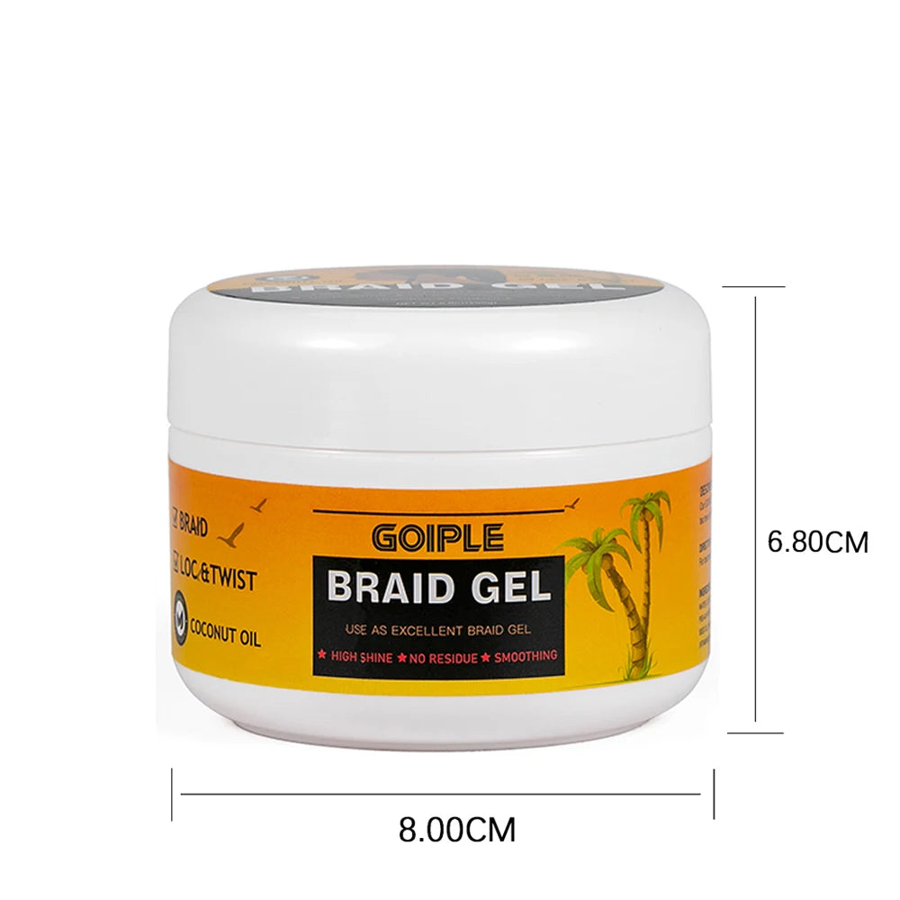 Goiple Braid Gel & Mousse – 24H Extra Hold | Braiding, Locs & Twists | High Shine, No Flakes | Pink Gel & Braid Foam