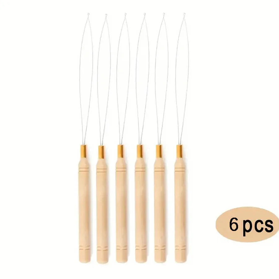 Micro Ring Loop Tool Set – Loop Threader & Pulling Needle for Hair Extensions | 2, 5, 6, 10, 12, 15 & 20 Pcs