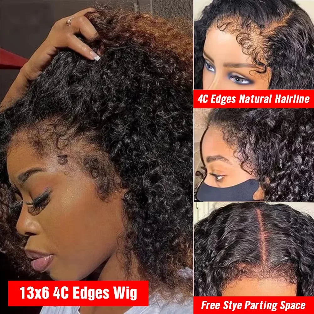 4C Afro Kinky Curly Lace Front Wig | 13x6 & 13x4 | 250%-300% Density | 100% Brazilian Remy Hair | 16"-36" | VS HAIR