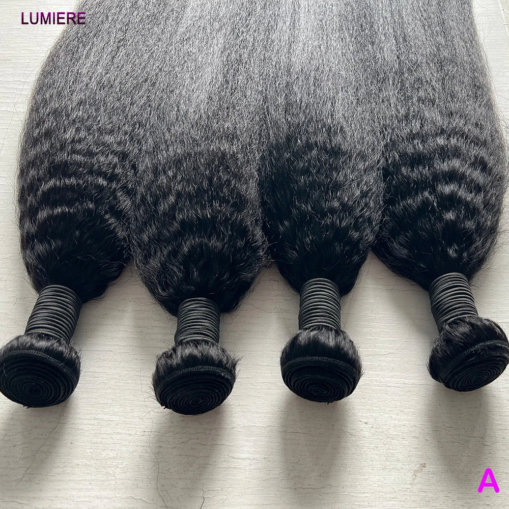 Kinky Yaki Straight Human Hair Bundles – Virgin Unprocessed | VS Society Hair