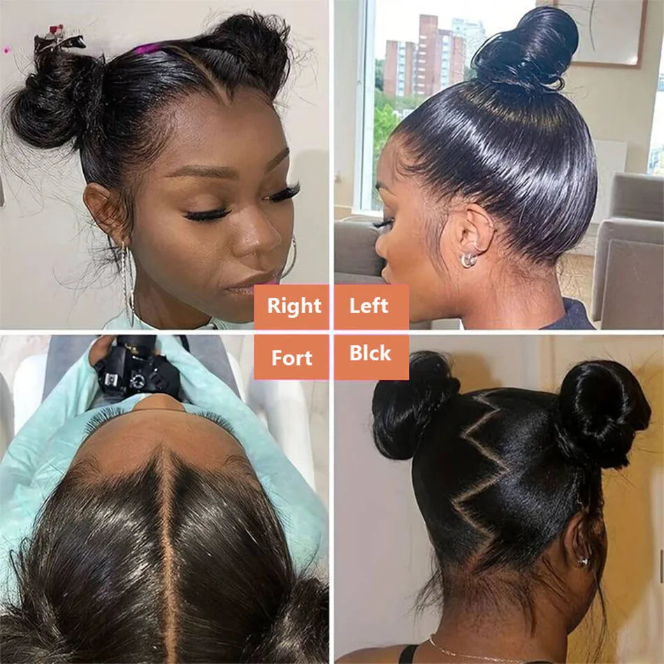 30 Inch Natural Black 360 Lace Front Straight Human Hair Wigs HD Transparant Full Lace 5X5 Glueless Wigs Human Hair Pre Plucked