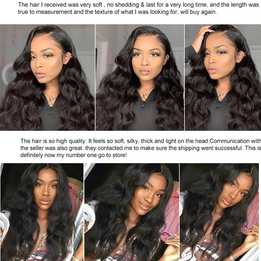 Body Wave HD Lace Front Wig | 13x6 & 13x4 | 180% Density | Pre-Plucked | 100% Brazilian Remy Hair | 16"-34" | VS HAIR