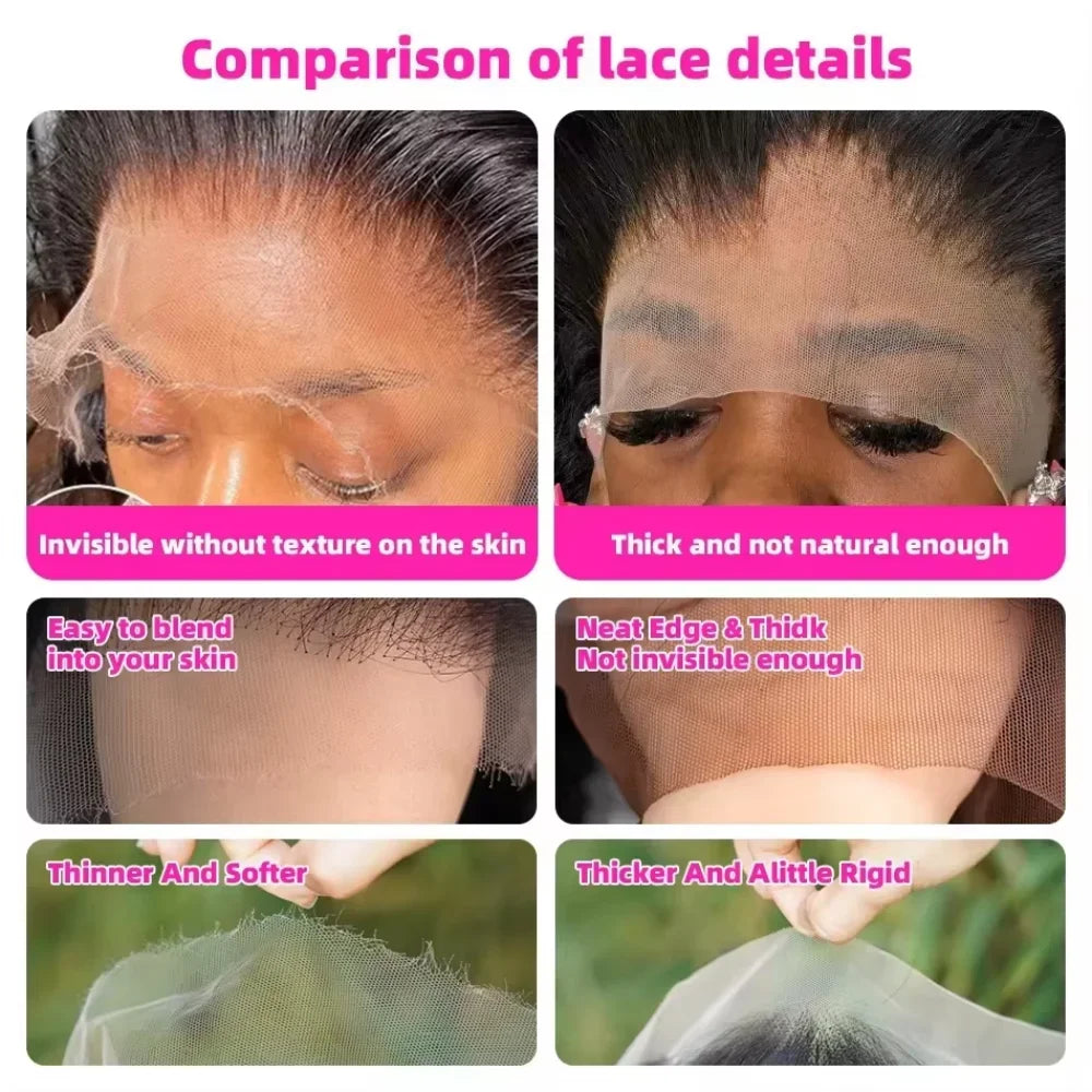 #4 Chocolate Brown Straight 13x6 HD Lace Frontal Wig 13x4 Lace Front 30 36 46 Inches Brazilian Human Hair Wigs For Black Women