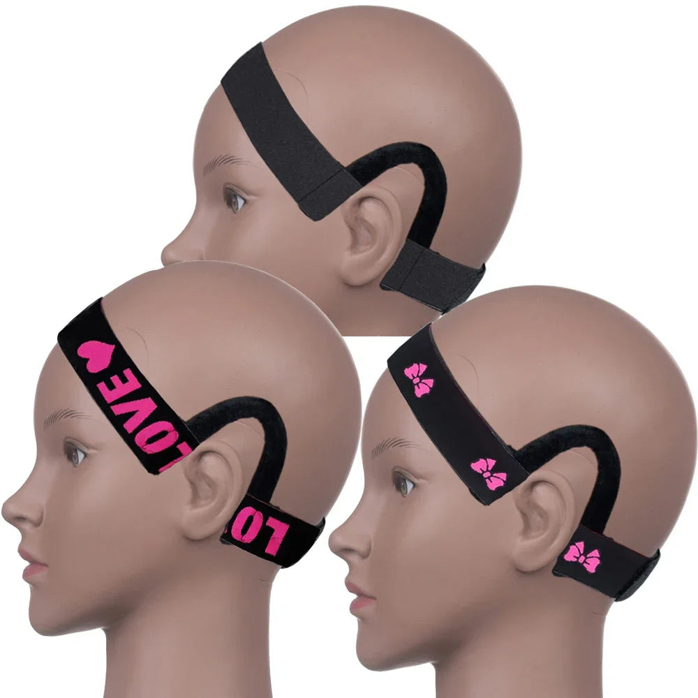 Lace Melt Wig Band with Ear Hanger – Adjustable Edge Wrap for Wig Installation | Black & Pink | 1 & 3 Pcs