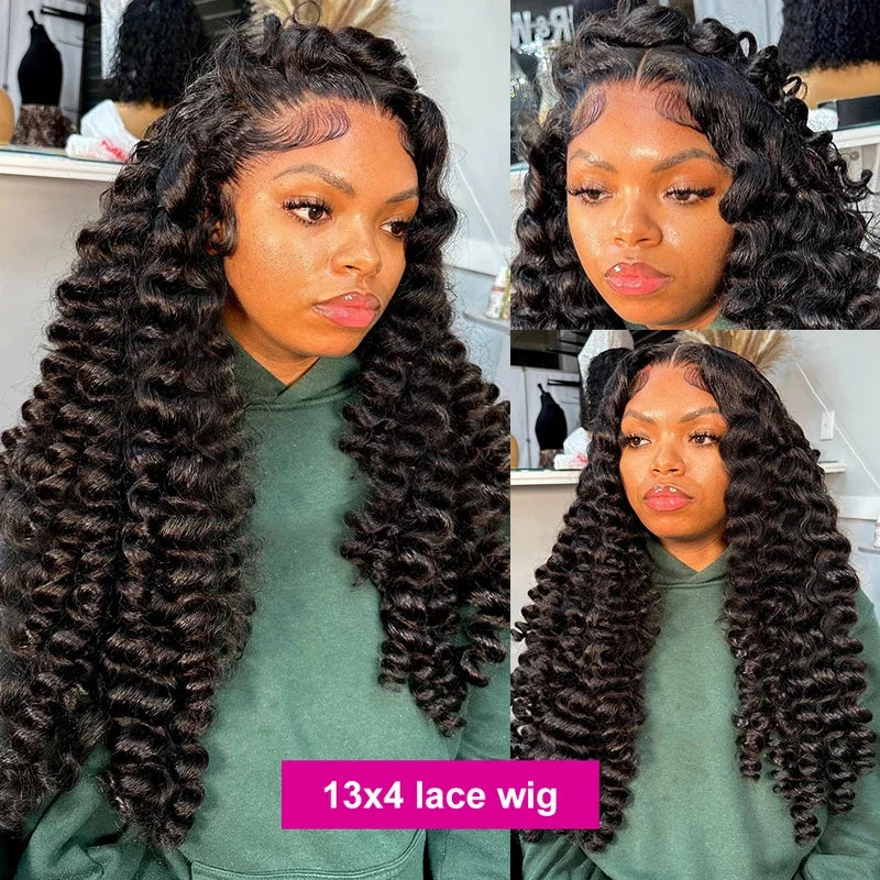 40 42 Inch Loose Wave 13x6 HD Lace Frontal Wig Human Hair Brazilian Loose Deep Waves Curly Wigs Lace Front Wigs For Women