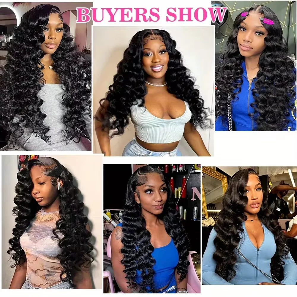 HD Deep Wave Lace Front Wig – 250% Density | 13x4 & 13x6 | Brazilian Remy Human Hair | 16–40 Inches