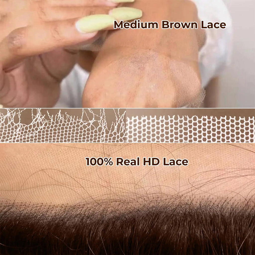 250 Density 13x4 FULL SKINLIKE HD lace front wigs Human Hair Chocolate Brown Pre Plucked Real 15A 0.10mm Ultra-thin Invisible