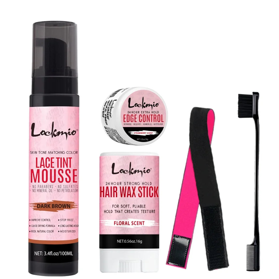Lace Tint Spray & Foam Mousse – Invisible Lace Colorant for Wigs | Dark, Medium & Light Brown | 100ml