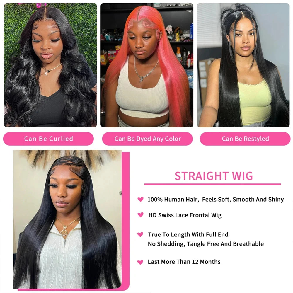 Straight 360 Full Lace Wig | 200%-250% Density | 100% Brazilian Virgin Hair | Invisi Strap | 20"-38" | VS HAIR