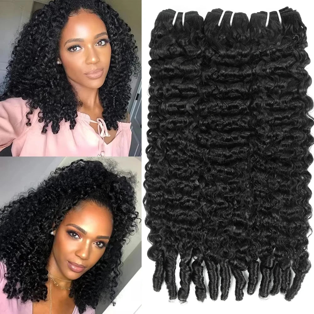 Burmese Curly Human Hair Bundles – 100% Virgin Remy Hair | Sew-In Weave | 14–30 Inches