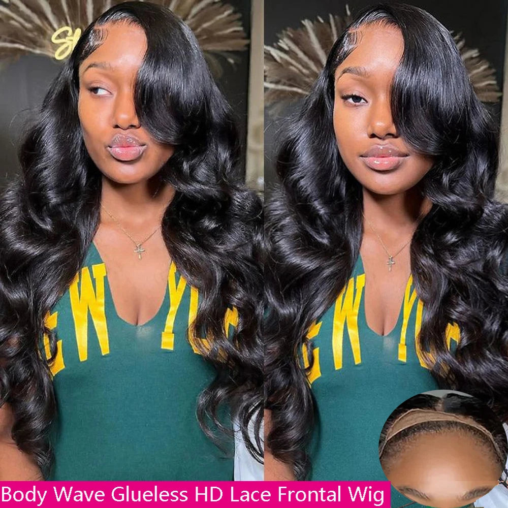 Body Wave Glueless Wig – Pre-Plucked HD Lace | 4x4, 6x6, 13x4, 13x6 | 18"-36"