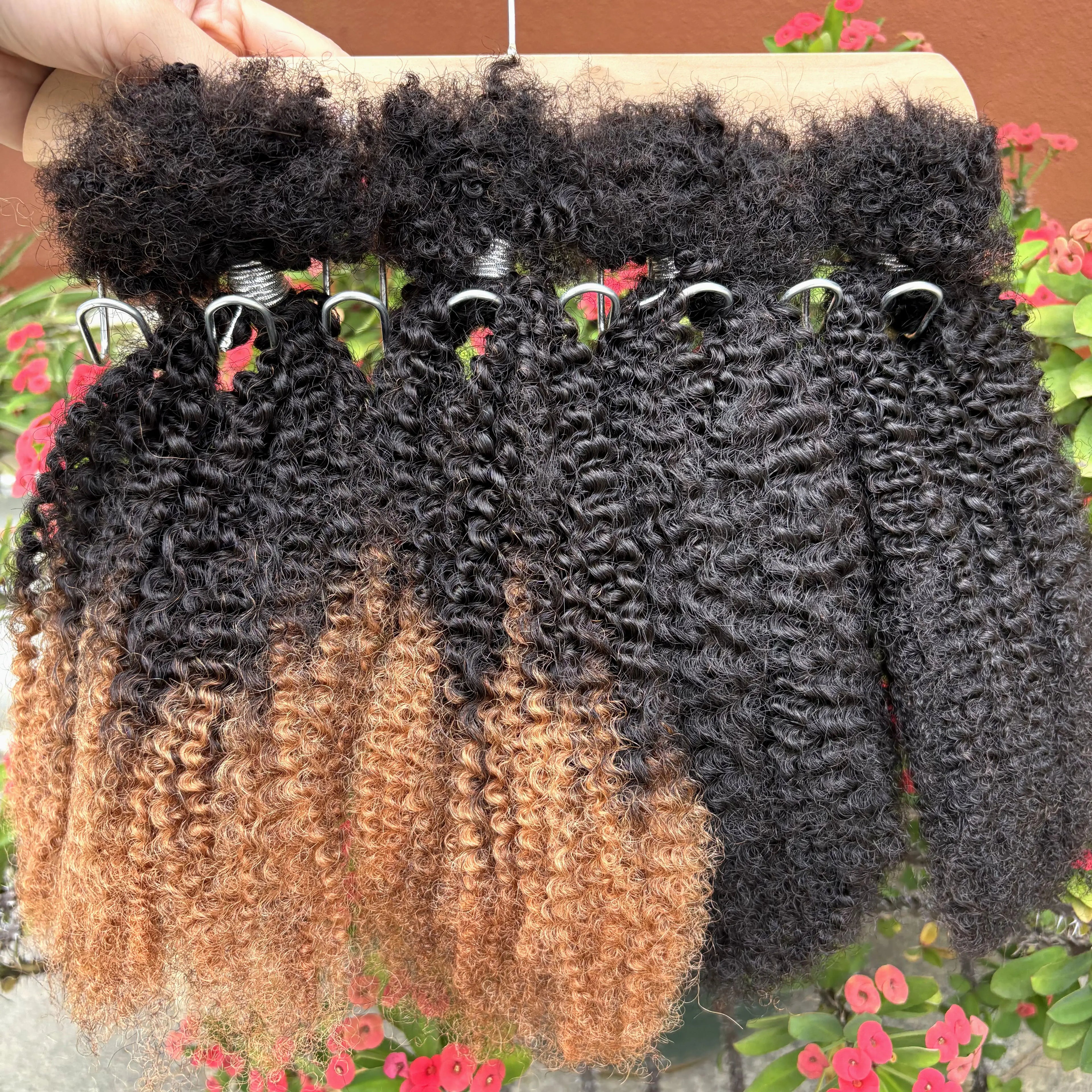 4C Afro Kinky Curly Human Hair Bulk Extensions – No Weft | Micro Locs, Braids & Twists