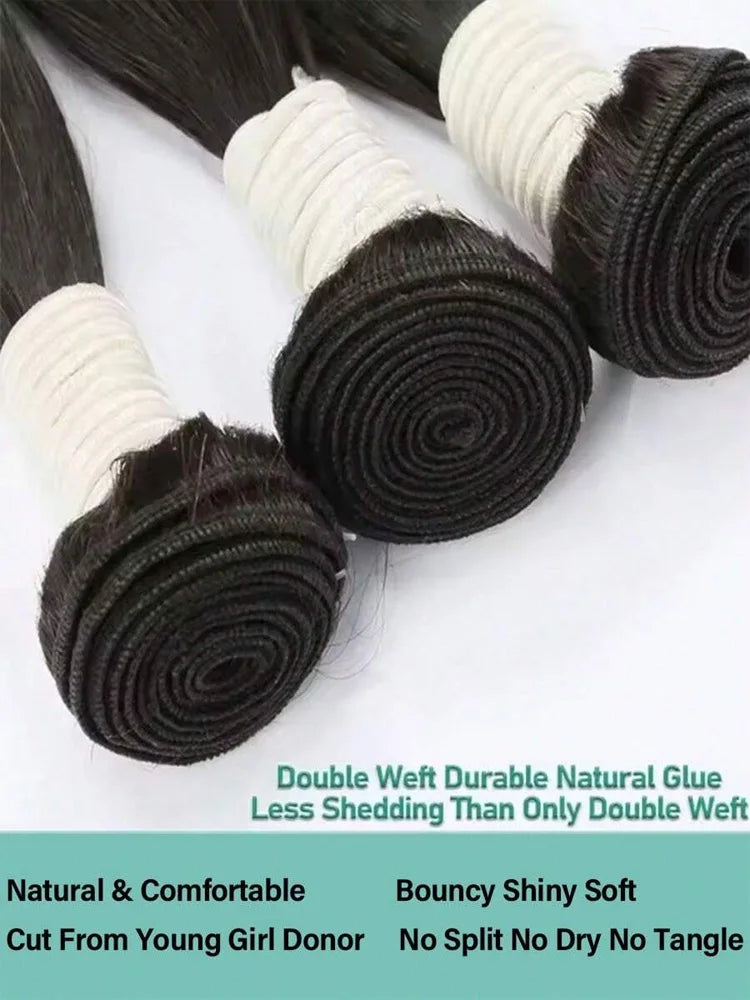 Bone Straight Brazilian Hair Bundles – Remy Human Hair