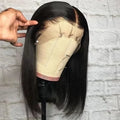 Short Bob Wig Human Hair Straight 13X6 Hd Transparent Lace Frontal Wig Brazilian Glueless 5X5 Hd Lace Closure Wig Natural Black