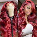 99J Burgundy Body Wave Lace Front Wig – 100% Brazilian Human Hair | 13x6 HD Lace | 18–38 Inch