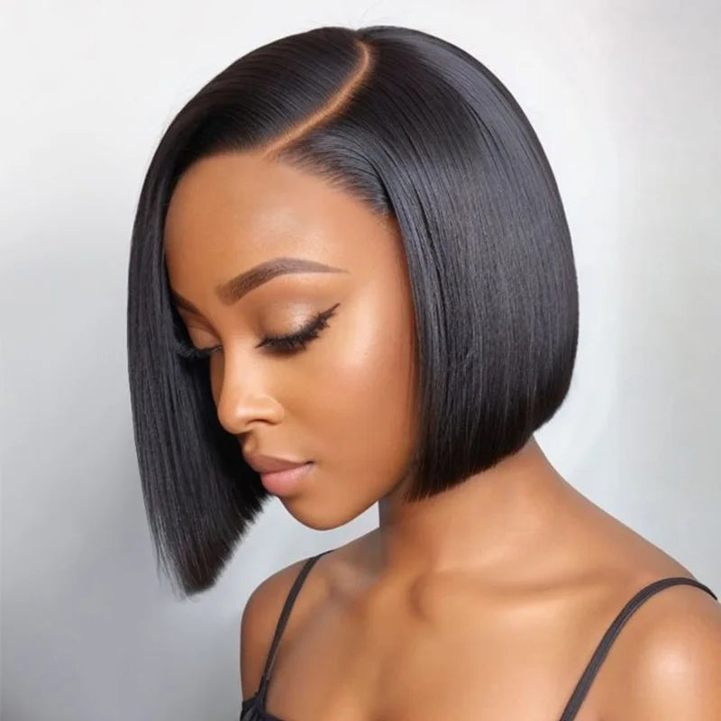 Short Bob Lace Wig | Straight Human Hair | 4x4 / 13x4 / 13x5x2 / Side Part | 180% Density | 8"-16" | VS HAIR